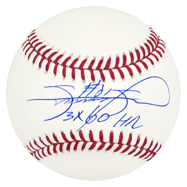 Sammy Sosa Signed Rawlings Official MLB Baseball w/3x 60 HR's -(SCHWARTZ COA)