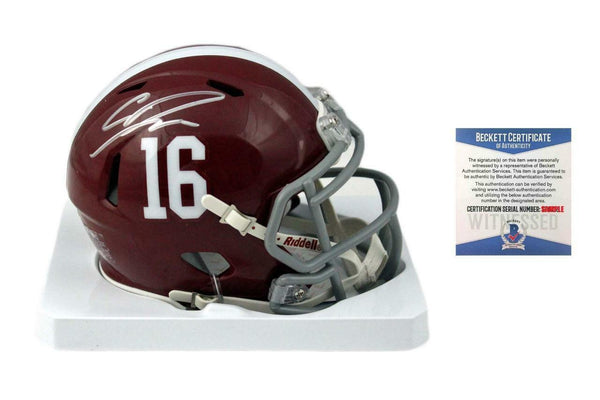 Calvin Ridley Autographed SIGNED Alabama Crimson Tide Mini Helmet - Beckett