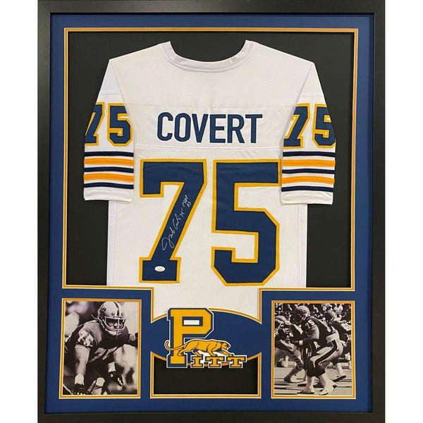 Jimbo Covert Autographed Signed Framed Pitt Panthers Bears Jersey JSA