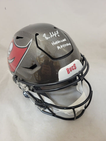 BAKER MAYFIELD SIGNED TAMPA BAY BUCCANEERS SPEEDFLEX "HURRICANE" HELMET BAS LE/6