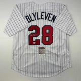 Autographed/Signed Bert Blyleven Minnesota Pinstripe Baseball Jersey JSA COA