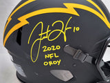 JUSTIN HERBERT AUTO CHARGERS ECLIPSE FULL SIZE AUTH HELMET OROY BECKETT 206932