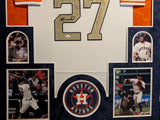 FRAMED IN SUEDE HOUSTON ASTROS JOSE ALTUVE AUTOGRAPHED SIGNED JERSEY JSA COA