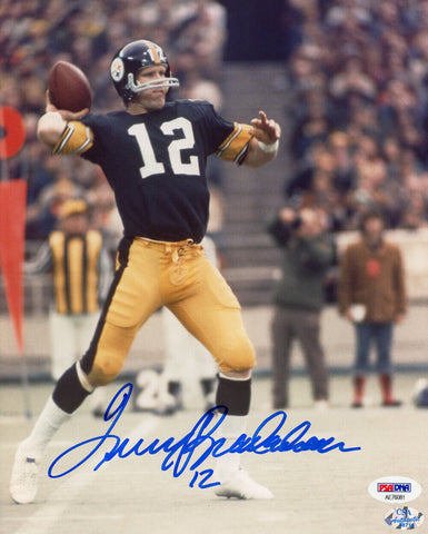 Terry Bradshaw Autographed Pittsburgh Steelers 8x10 Photo PSA 48583