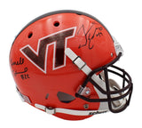 Terrell and Tremaine Edmunds Signed VA Tech Hokies Schutt Full Size Helmet