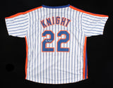 Ray Knight Signed New York Met Jersey (Steiner) Scored Winning Run 1986 Game 6