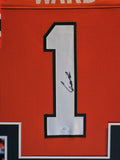 FRAMED MIAMI HURRICANES CAM WARD AUTOGRAPHED SIGNED JERSEY JSA COA