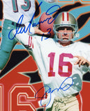 Joe Montana & Dan Marino Signed Unframed 8x10 NFL Photo