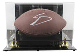 Texans Stefon Diggs Signed Wilson Super Grip Football W/ Case BAS Witnessed