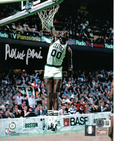 Robert Parish Autographed Boston Celtics 8x10 Photo Beckett Witnessed #2