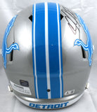 Calvin Johnson Autographed Detroit Lions F/S 2024 Speed Helmet- Beckett W Holo