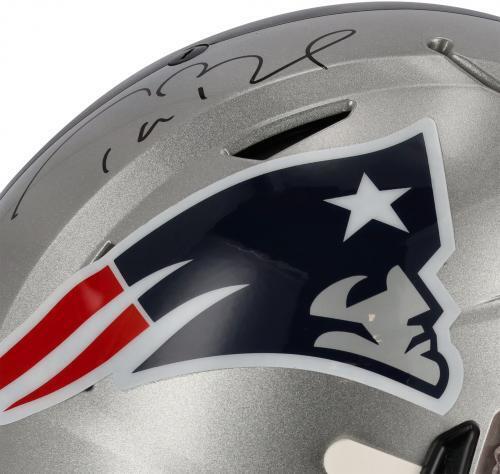 Tom Brady New England Patriots & Tampa Bay Buccaneers Autographed Riddell  Half & Half Speed Flex