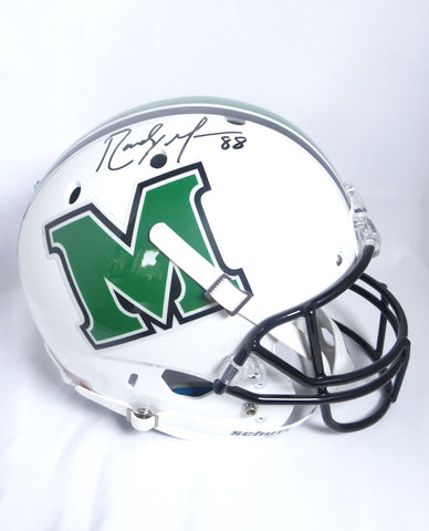 Randy Moss Autographed Marshall F/S White Schutt Helmet PSA/DNA *White