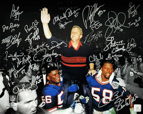 1986/1990 NY GIANTS TEAM Signed Carry Off Spotlight 16x20 Photo (29 Autos) - SS