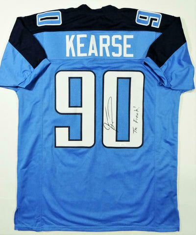 Jevon Kearse Autographed Blue Pro Style Jersey w/ The Freak - JSA W Auth *0