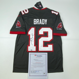 Autographed/Signed Tom Brady Buccaneers Grey Nike LTD Jersey Fanatics COA/LOA