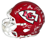 PATRICK MAHOMES TRAVIS KELCE ANDY REID SUPER BOWL LVII TEAM SIGNED CHIEFS HELMET