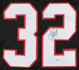 Jamal Anderson Signed Atlanta Falcons Jersey (Beckett COA) 1998 NFC Rushing Ldr