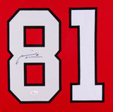 Marian Hossa Signed Chicago Blackhawks 35" x 43" Custom Framed Jersey (JSA COA)