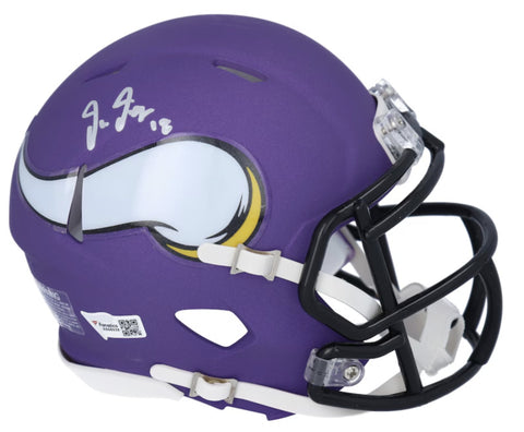 Justin Jefferson Autographed Minnesota Vikings Mini Speed Helmet Fanatics