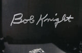 Bob Knight Autographed Indiana 16x20 B&W With Red Chair Photo- Beckett Hologram