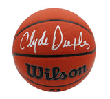 Clyde Drexler Signed Portland Trail Blazers Wilson Indoor/Outdoor NBA Basketball