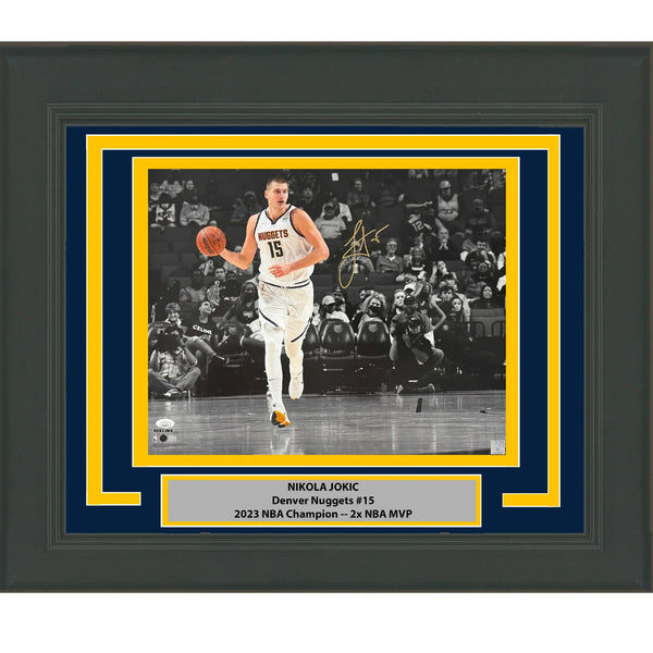 Framed Autographed/Signed Nikola Jokic Denver Nuggets 16x20 Photo JSA COA #1