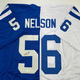 Autographed/Signed Quenton Nelson Indianapolis Split Football Jersey JSA COA