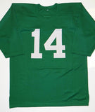 Johnny Lattner Autographed Green Jersey- JSA Authenticated