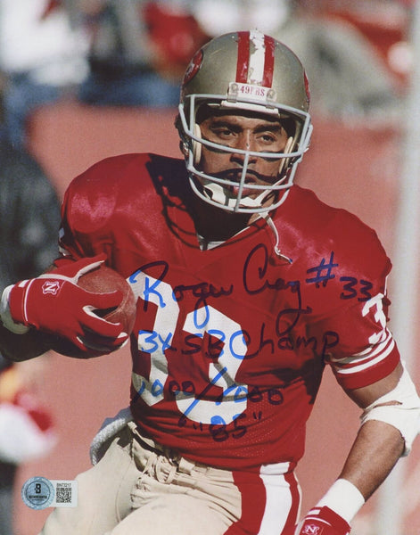 Roger Craig "2c Insc" Authentic Signed 8x10 Photo Autographed BAS #BN73217