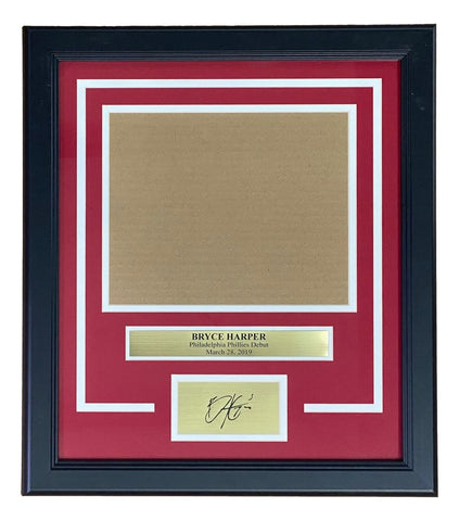 Bryce Harper 8x10 Phillies Debut Horizontal Photo Laser Engraved Sig Frame Kit