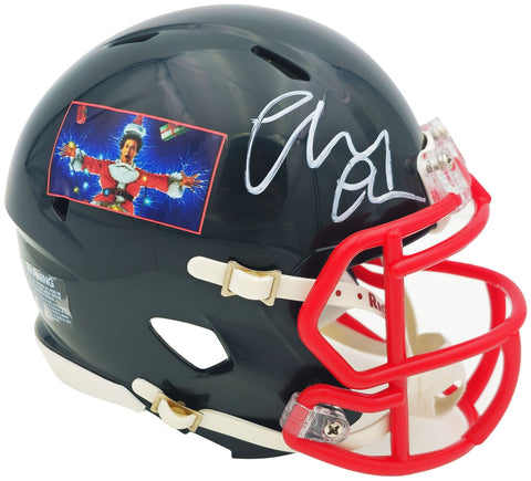 CHEVY CHASE AUTOGRAPHED CHRISTMAS VACATION BLACK MINI HELMET BECKETT 232845