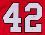 Gustav Forsling Signed Blackhawks Jersey (Beckett) Chicago Defenseman