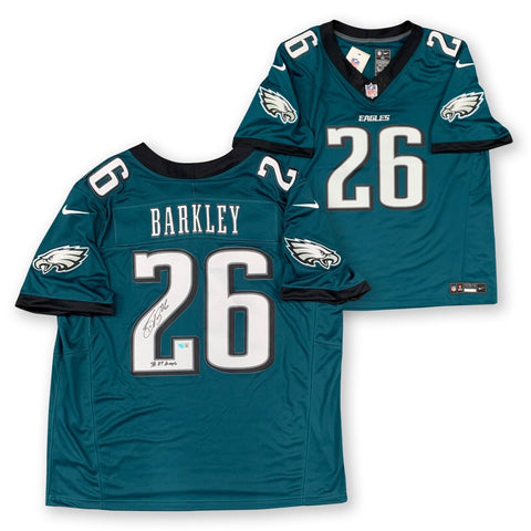 Saquon Barkley Autographed Eagles Super Bowl 59 Champs Nike Jersey Beckett B