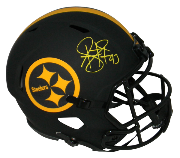 TROY POLAMALU SIGNED PITTSBURGH STEELERS ECLIPSE FULL SIZE SPEED HELMET BECKETT