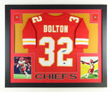 Nick Bolton Signed 35x43 Kansas City Chiefs Framed Jersey (Beckett) L.B.