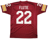 BOSTON COLLEGE EAGLES DOUG FLUTIE AUTOGRAPHED RED JERSEY BECKETT WITNESS 211887