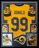 FRAMED LOS ANGELES RAMS AARON DONALD AUTOGRAPHED SIGNED JERSEY JSA COA