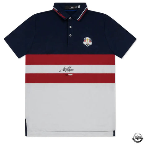 Collin Morikawa Autographed USA 2023 Ryder Cup Sunday Polo Shirt UDA LE 23