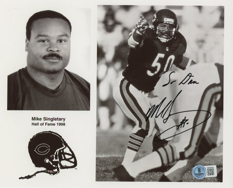 Bears Mike Singletary Authentic Signed 8x10 Photo Autographed BAS #BP56164