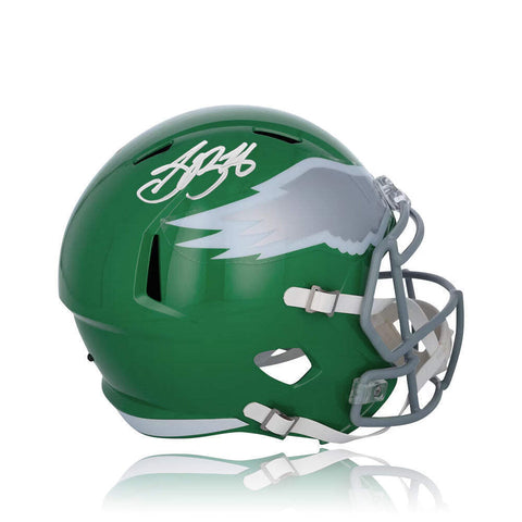 Saquon Barkley Philadelphia Eagles Autographed Kelly Green Mini-Helmet Beckett