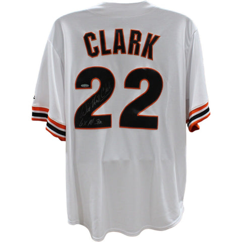 Will Clark Signed San Francisco Giants Authentic Majestic Jersey Insc. TRI 45965