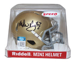 Michael Mayer Signed Notre Dame Fighting Irish Speed Mini Helmet Beckett 39127