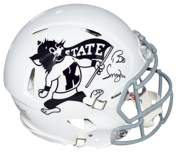 BILL SNYDER SIGNED KANSAS STATE WILDCATS WILLIE AUTHENTIC SPEED HELMET BECKETT