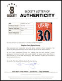 WARRIORS STEPHEN CURRY AUTOGRAPHED M&N 2009-10 ROOKIE JERSEY 44 BECKETT 234959