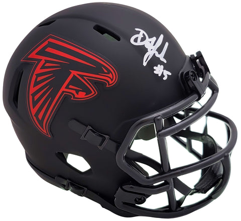 DRAKE LONDON AUTOGRAPHED FALCONS ECLIPSE BLACK SPEED MINI HELMET BECKETT 206128