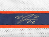 CHICAGO BEARS VELUS JONES JR. AUTOGRAPHED WHITE JERSEY BECKETT WITNESS 234652