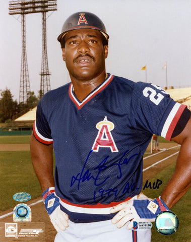 Don Baylor Signed Anaheim Angels 8x10 Photo 1979 AL MVP Beckett 48194