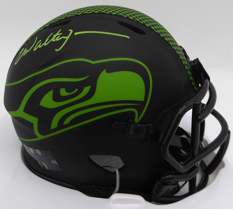 Walter Jones Autographed Seahawks Eclipse Black Mini Helmet (Smudged) MCS 93150