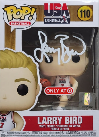 Larry Bird Autographed Boston Celtics USA Dream Team Funko Pop Beckett Witnessed